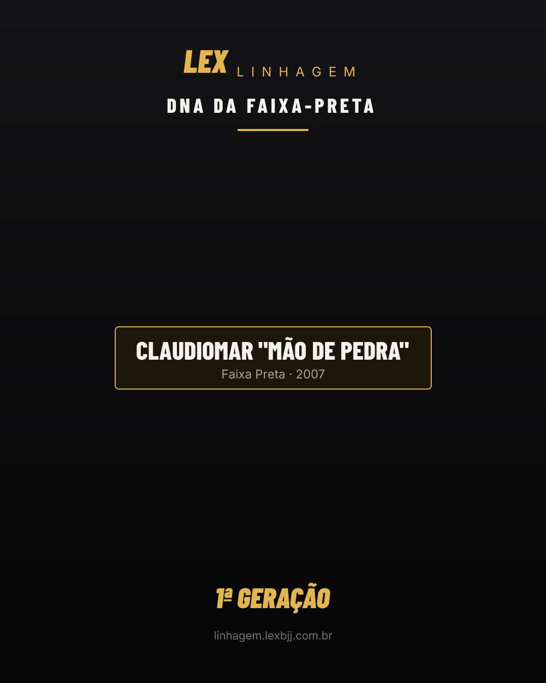 Arte DNA da faixa-preta de Claudiomar "Mão de pedra"